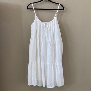 Old Navy White Tiered Midi Sundress